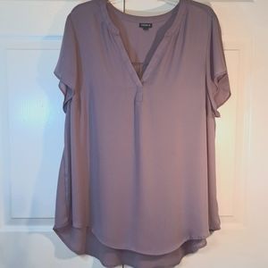 Torrid Georgette V-neck blouse. Gray Torrid size 2